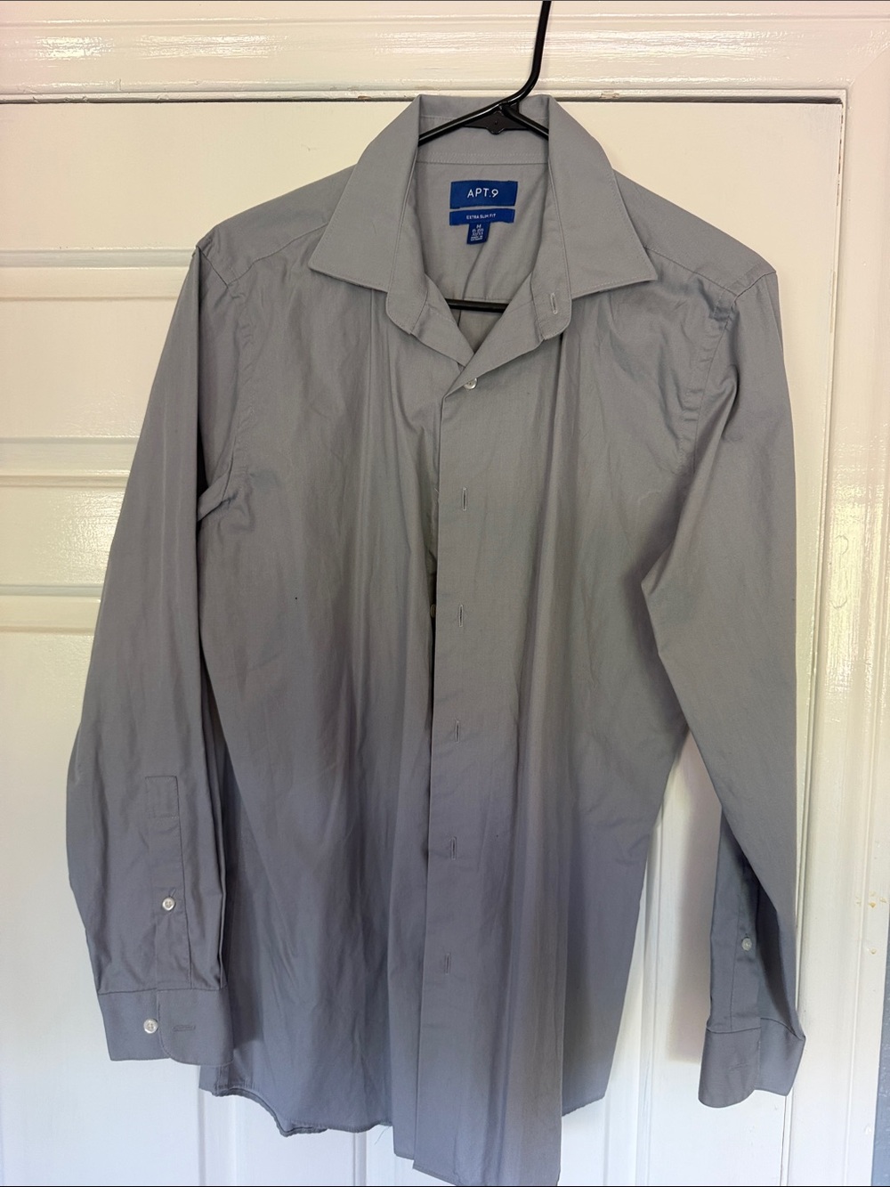 Apt. 9 Men's Light Gray Long-Sleeve Dress Shirt